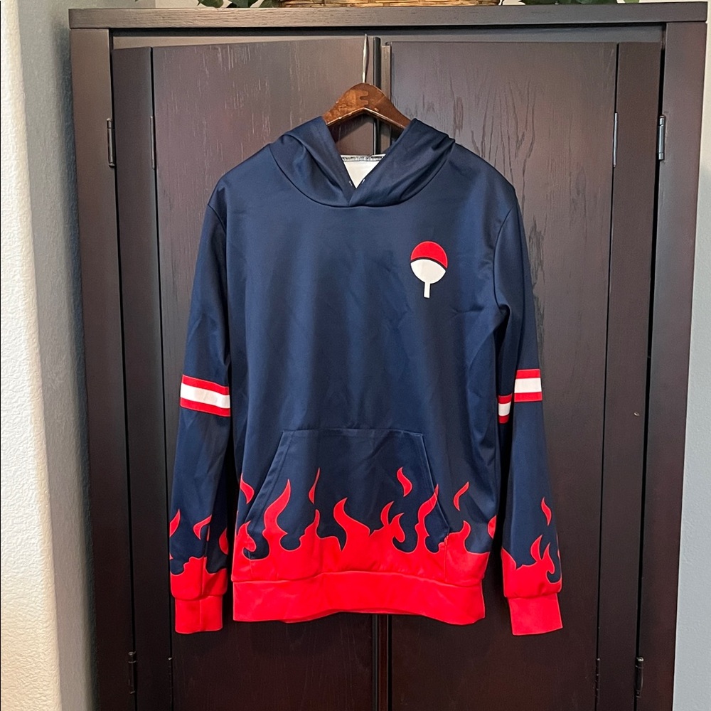 Pokemon Navy and Red Graphic Men's Hoodie